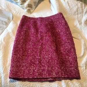 Jcrew pink pencil skirt
